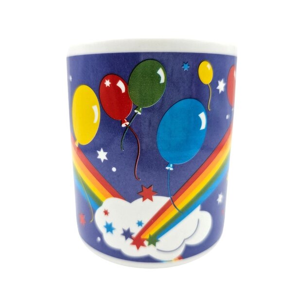 Whimsical Sun Rainbow & Balloon Mugs Set Of 2 Susan Elizabeth - Picture 3 of 14